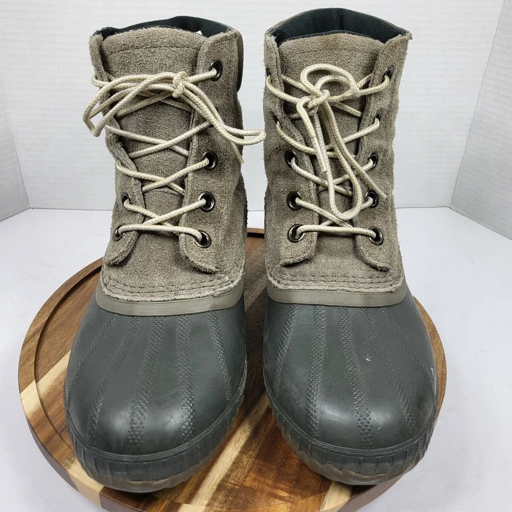 Sorel Cheyanne II Boots Mens 8 Sage Green Waterproof Suede NM3447-245